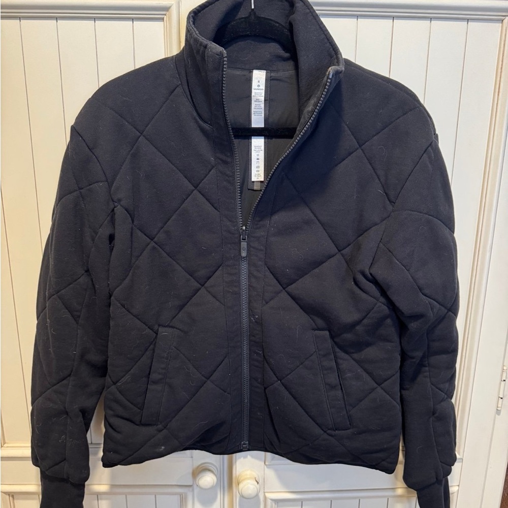 lululemon athletica Quilted Bomber Jacket in Black